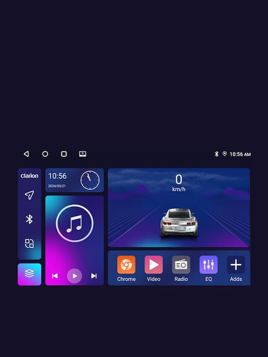 Clarion Car Audio System for Toyota Aygo Citroen C1 2014+ (Bluetooth/USB/WiFi/GPS/Apple-Carplay/Android-Auto)