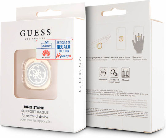 Guess 4g Ring Stand Модерен Поп Сокет Държач За Смартфон Черен Златен