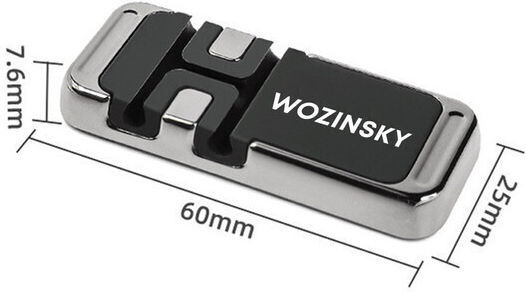 Wozinsky Magnetic Phone Holder/Cable Organizer σε Μαύρο χρώμα