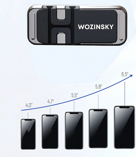 Wozinsky Magnetic Phone Holder/Cable Organizer σε Μαύρο χρώμα