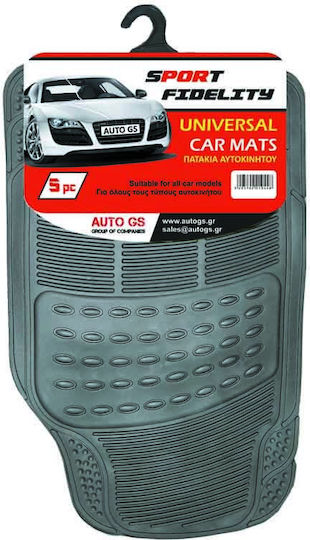 Auto Gs Σετ Μπροστινά και Πίσω Πατάκια Universal 5τμχ Γκρι