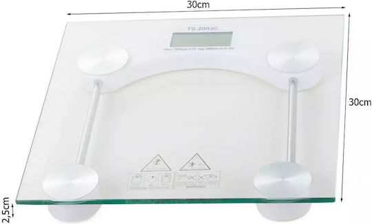 Glas Digital Badezimmerwaage in Transparent Farbe