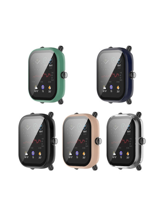Amazfit Gts 2 Mini Pc + Tempered Glass Watch Protective Case Ink Blue