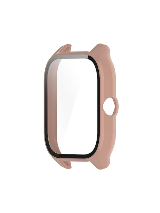 Πλαστική Θήκη με Τζαμάκι σε Ροζ χρώμα για Amazfit GTS 4