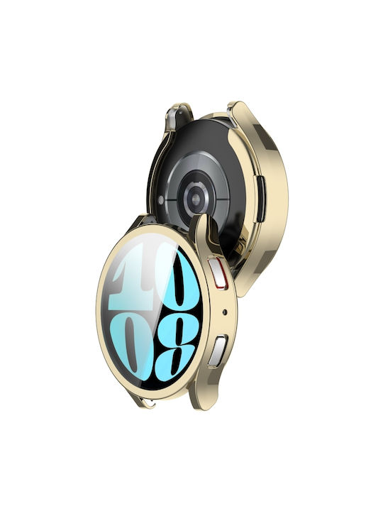 Plastic Case with Glass in Gold color for Galaxy Watch6 40mm