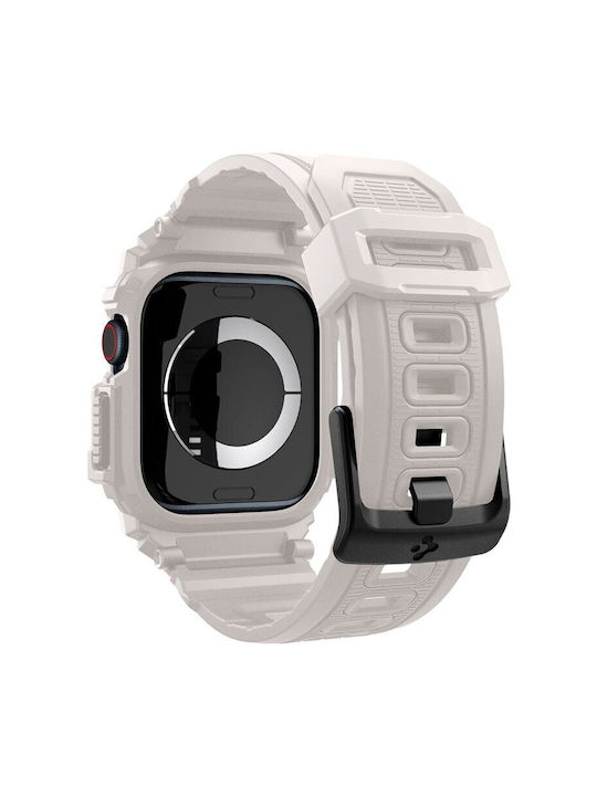 Spigen Rugged Armor Pro Θήκη Σιλικόνης σε Μπεζ χρώμα για Apple Watch 10 42mm