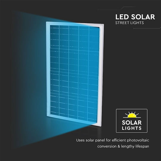 V-TAC Street Solar Light 40W 2500lm Natural White 4000K with Remote Control IP65 20cmx53cmcm