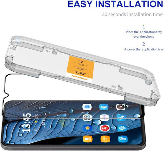 Enkay Easy Install Full Glue Tempered Glass Samsung Galaxy A26 5g Black