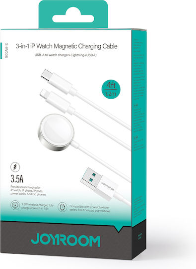 Joyroom Wearable Charger Apple Watch Whiteς