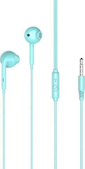 XO EP28 Earbuds Handsfree Ακουστικά με Βύσμα 3.5mm Πράσινο