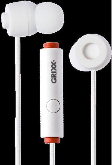 Grixx In-ear Handsfree με Βύσμα 3.5mm Λευκό