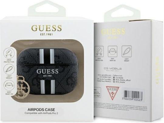 Case Apple Airpods Pro 2 Guess Cover Printed Stripes Charm Guap2p4rpsk Black 3666339311087