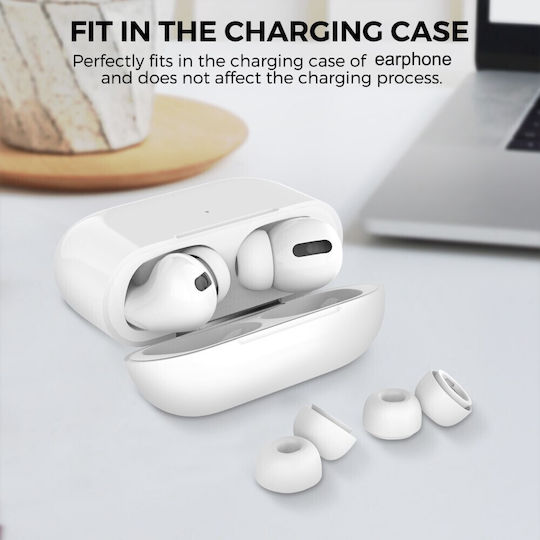 Καλύμματα Σιλικόνης σε Λευκό χρώμα για Apple AirPods Pro 2