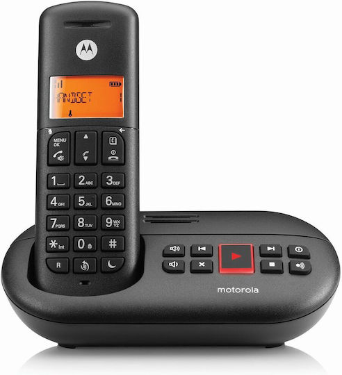 Motorola E211 Ασύρματο Τηλέφωνο Μαύρο