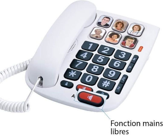 Alcatel TMAX 10 Office Corded Phone for Seniors White