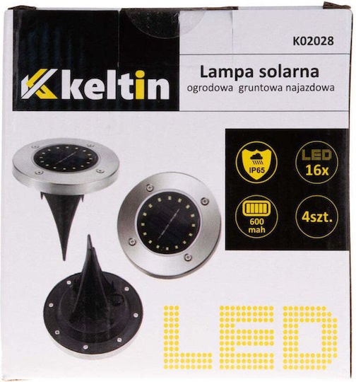 Set Lampă Solară de Grădină 16 Leduri 4 Elemente Keltin K02028