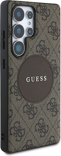 Guess Classic Back Cover Synthetic Leather Brown (Galaxy S25 Ultra)