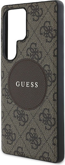 Guess Classic Back Cover Synthetic Leather Brown (Galaxy S25 Ultra)