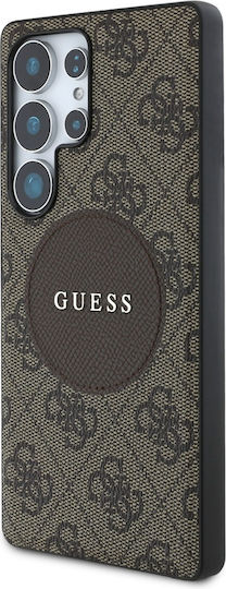 Guess Classic Back Cover Synthetic Leather Brown (Galaxy S25 Ultra)