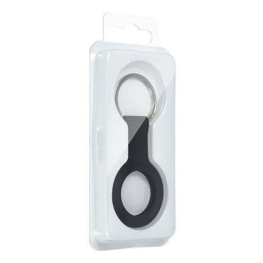 Forcell Holder Θήκη Μπρελόκ Σιλικόνης για AirTag σε Μαύρο χρώμα