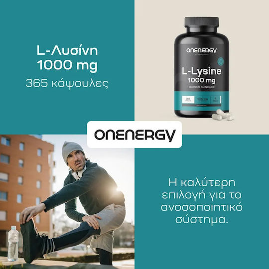 OnEnergy L-lysine 1000mg 365 Capsules