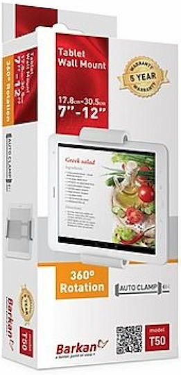 Barkan Tablet Stand Desktop Until 7" White