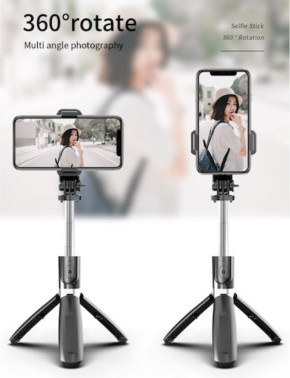 L02 Selfie Stick Trepied Pentru Telefon Mobil Bluetooth Negru