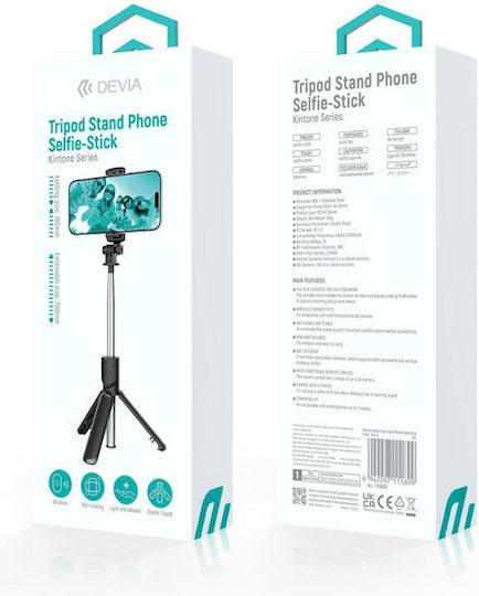 Devia Es083 Selfie-Stick Handy-Stative Bluetooth-Schwarz