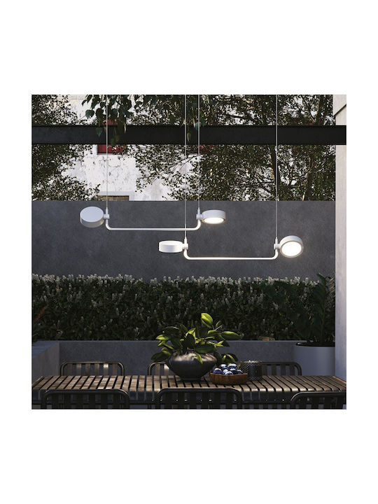 Zafferano Waterproof Outdoor Hanging Ceiling Light with Integrated LED in Black Color LD1153N3