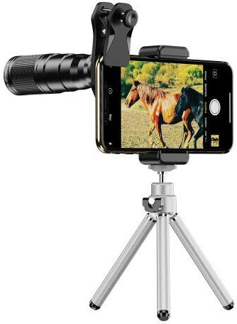 22X Telephoto Lens + 120° Wide Angle Lens + 25X Macro Lens + 205° Fish Eye Lens Σετ Φακών Κάμερας ​Κινητών Fisheye / Macro / Telephoto / Wide Angle 22x 4τμχ