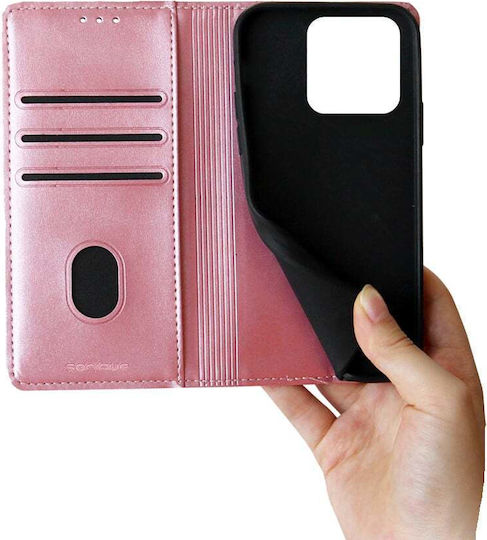Vintage Magnet Wallet Sonique Motorola Edge 60 Fusion 5G Rose Gold Mobile Phone Case