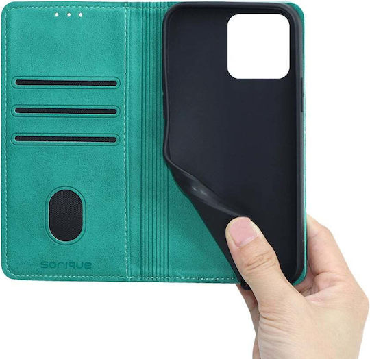 Vintage Magnet Wallet Sonique Wallet Case Motorola Edge 60 Fusion 5g Turquoise
