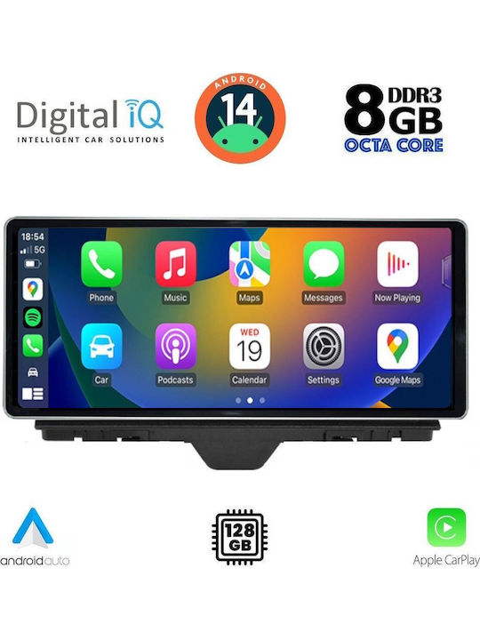 Digital IQ Car Audio System for Audi A1 2010-2018 (Bluetooth/USB/AUX/WiFi/GPS/Apple-Carplay/Android-Auto) with Touch Screen 10.25"