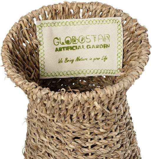 GloboStar Artificial Garden Panama Κασπώ Ξύλινο Μπεζ 20x20x40εκ.
