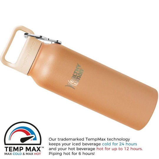 Healthy Human Μπουκάλι Θερμός Ανοξείδωτο / Πλαστικό BPA Free 621ml Stein Bottle Mocha Healthy Human