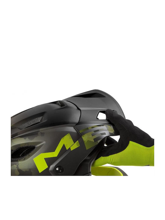 MET Parachute MCR Full Face Κράνος Ποδηλάτου Downhill / Βουνού Camo Lime Green/Matt Glossy