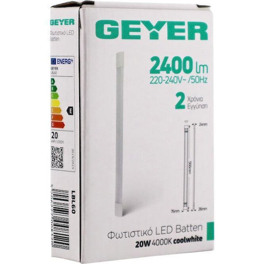 Geyer LED Unterbauleuchte 0.60cm 20W 4000K 2400lm Ip20