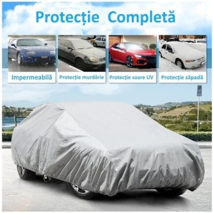 Foxmag24 Husa Auto Universal Impermeabilă 3 Straturi Protecție Grindină Mărime XL 540x175x120 Cm Gri Modern