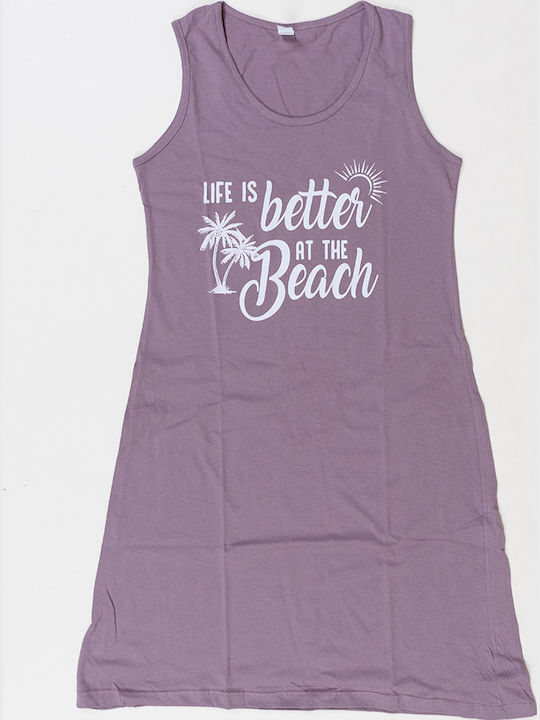 Alina Summer Women's Nightdress Lilac