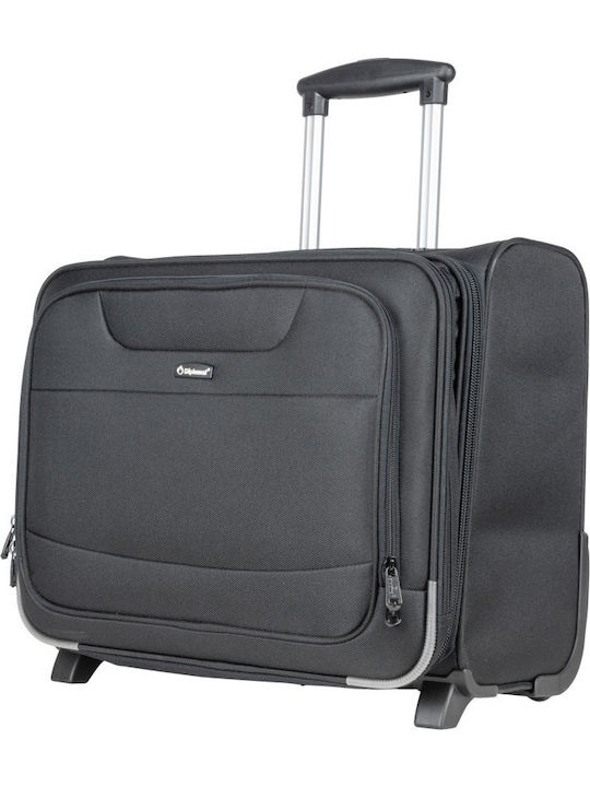 Diplomat Τσάντα Laptop 17" με Ροδάκια σε Μαύρο χρώμα ZC601