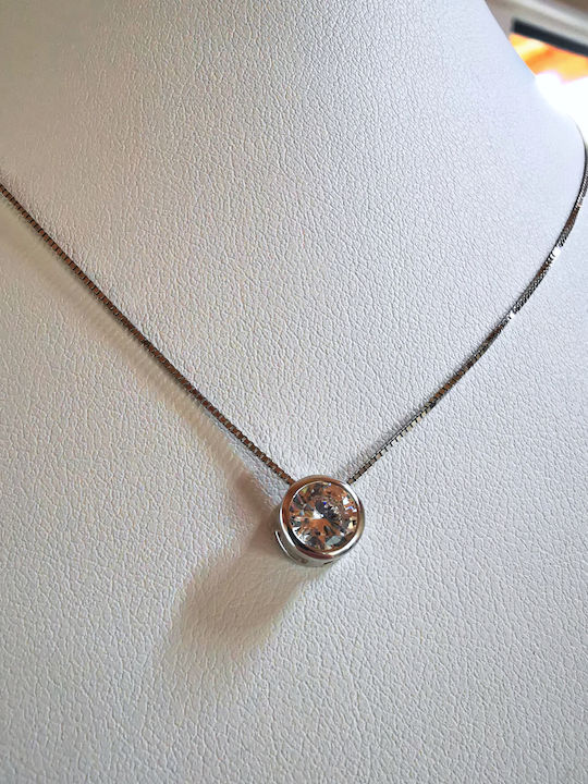 Aris Dentopoulos Jewellery Solitaire from Silver with Zircon