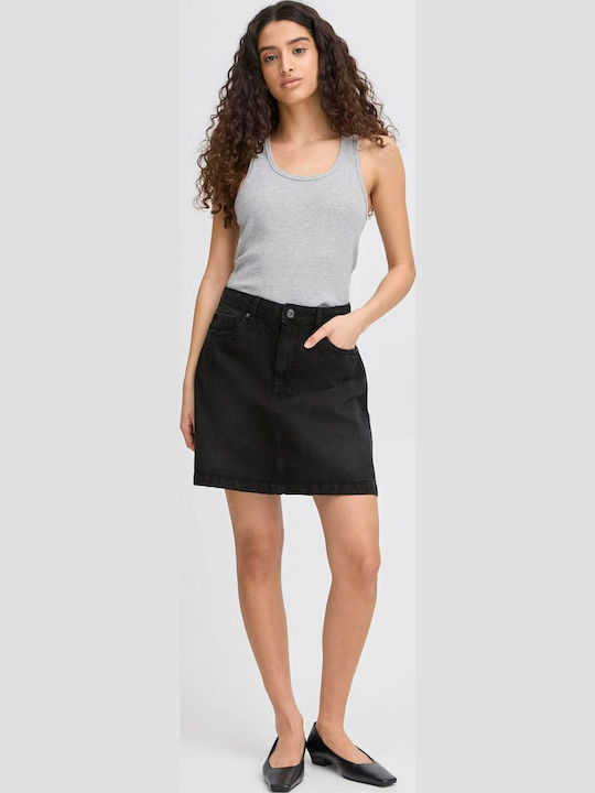 Τζιν Φούστα Washed Black