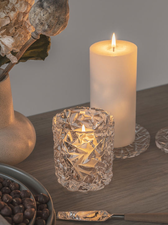 Orrefors Carat Candle Holder Crystal in Transparent Color 9.3x8.7cm 1pcs