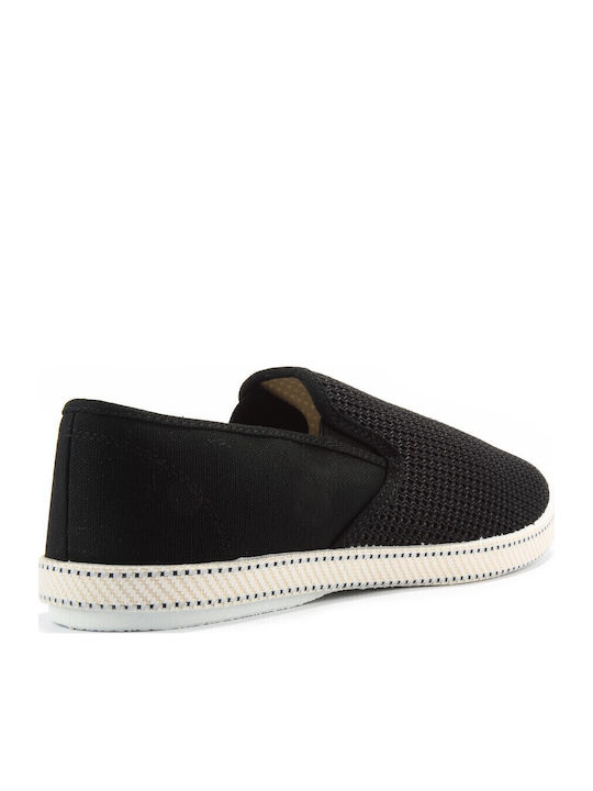 Πάνινα Ανδρικά Slip-On Μαύρα