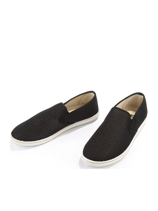 Πάνινα Ανδρικά Slip-On Μαύρα