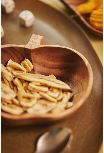 HK Living Serving Bowl Round Wooden with Diameter 17.8cm
