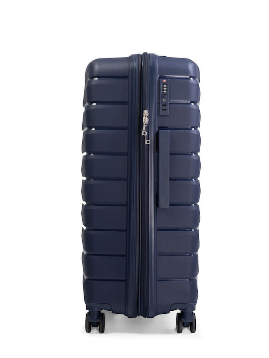 Paulter Großer Hart-Reise Koffer Blau mit 4 Rädern Höhe 76cm