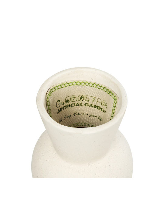 GloboStar Ceramic Beige Flower Pot 12.5x12.5x23cm