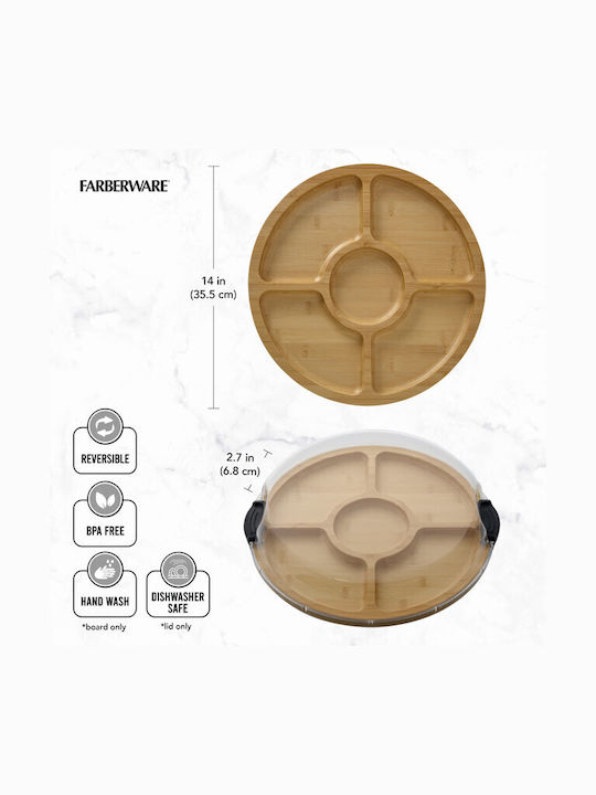 Bamboo Πλατώ Σερβιρίσματος Ξύλινο 39x35x7.5εκ.