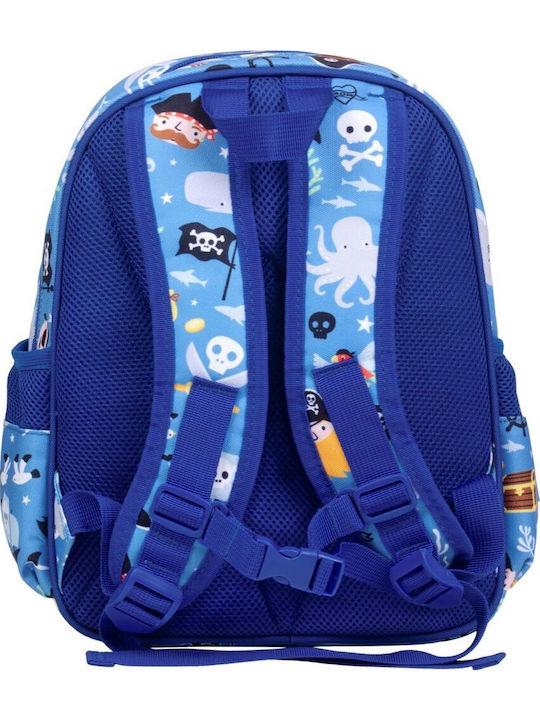 A Little Lovely Company Schulranzen Rucksack Kindergarten Hellblau mit Flaschenhalter 16Liter
